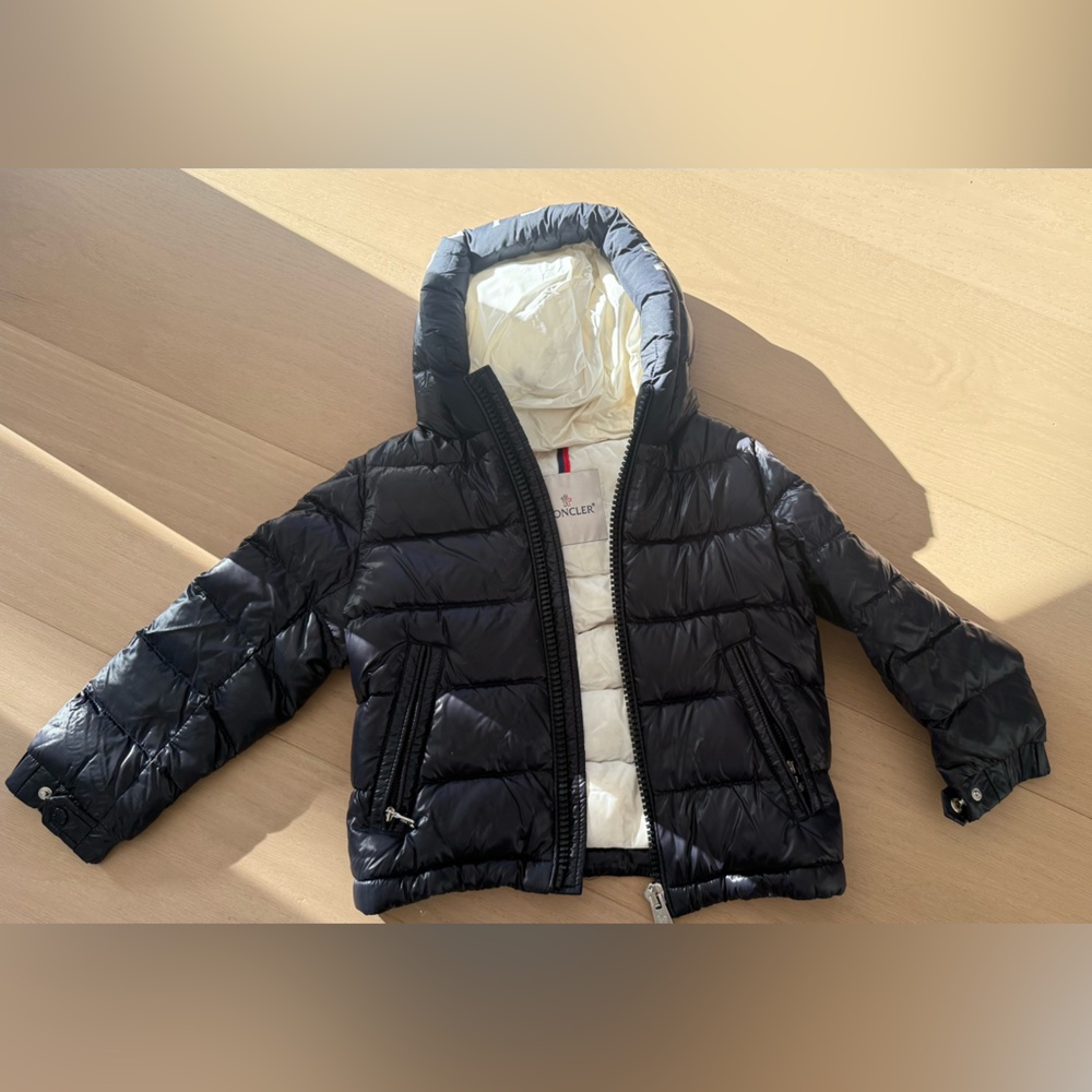 Moncler Down Black Puffer winter Jacket kids size 6